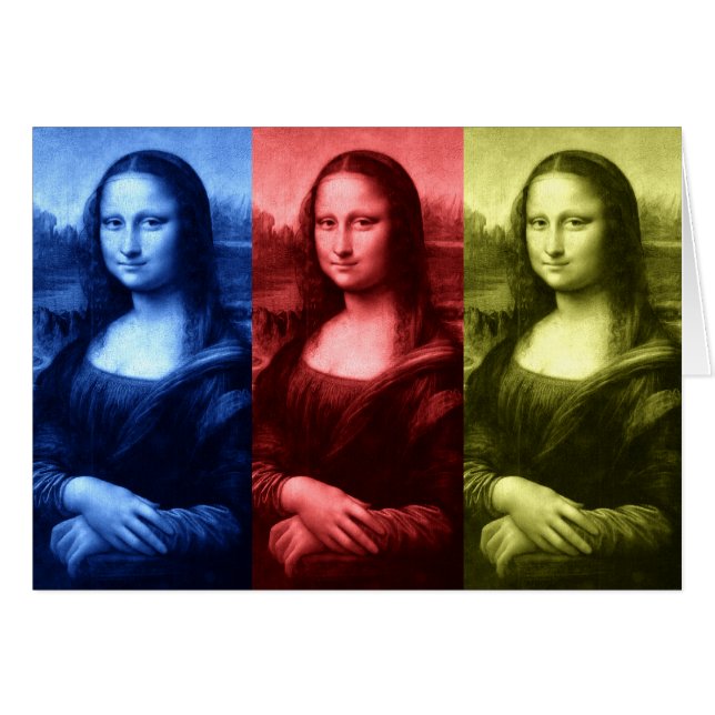 Cartão Cores Primárias da Mona Lisa (Frente Horizontal)