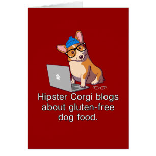 Cartão Corgi 2 do hipster