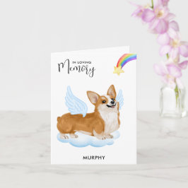 Cartão Corgi Angel Dog Memorial Pet Loss Simpatia