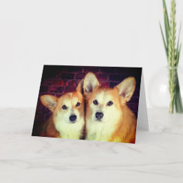 Cartão Corgi blank card