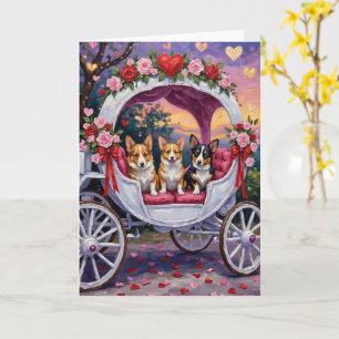 Cartão Corgi Cachorro Dia dos Namorados