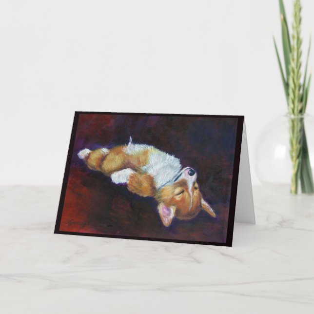 Cartão Corgi de Galês do Pembroke (Frente)