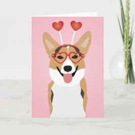 Cartão Corgi Dia dos Namorados