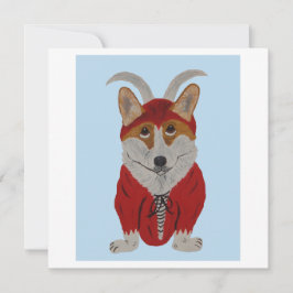 Cartão Corgi Diabo