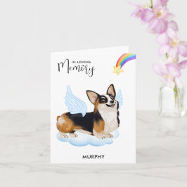 Cartão Corgi Dog Angel Memorial Pet Loss Simpatia
