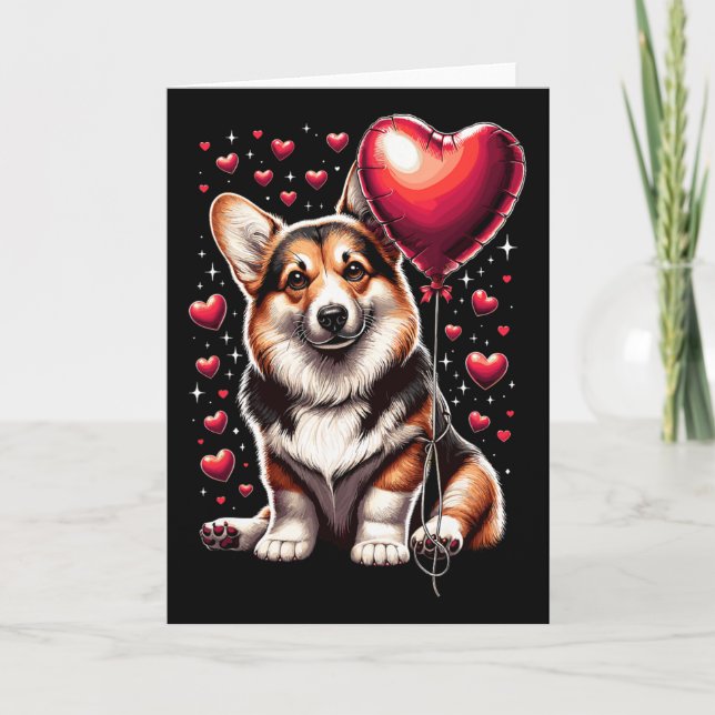 Cartão Corgi Dog Valentine's Day Dog Owner Valentine 1  (Frente)