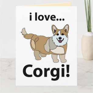 Cartão Corgi Eu Amo Corgi