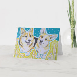 Cartão Corgi Greeting Card, envelopes included