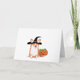 Cartão Corgi Halloween