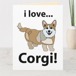 Cartão Corgi I Love Corgi