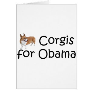 Cartão Corgis para Obama