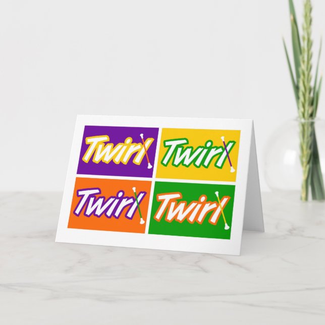 Cartão "CORNER BLOCKS TWIRL" Note Card (Frente)