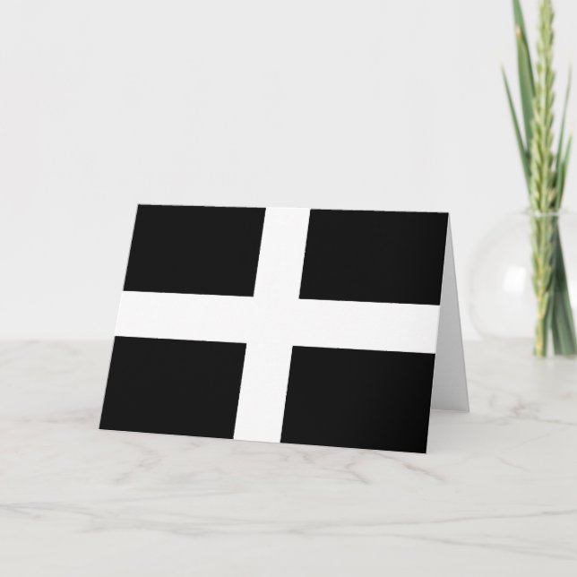 Cartão Cornish Flag (Cornwall) (Condado de England, Reino (Frente)