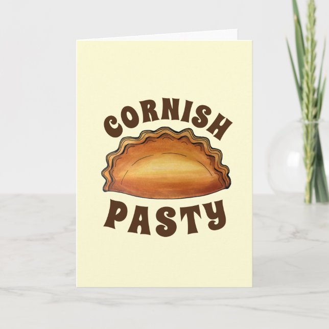 Cartão Cornish Pasty British Meat Pie Savory Pastory (Frente)