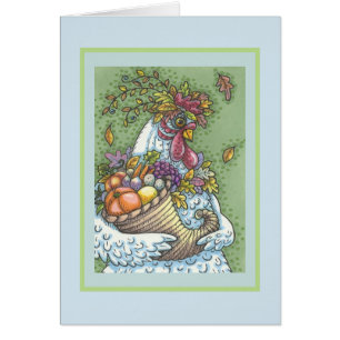 Cartão CORNUCOPIA HEN, OBRIGADA A TORNAR O Vazio DO CARTÃ