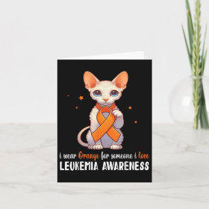 Cartão Cornue Rex Eu Visto Laranja Alguém Eu Amo Leucemia