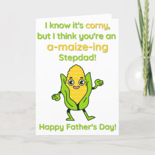 Cartão Corny, A-Maize-Ing Stepdad Father's Day Card