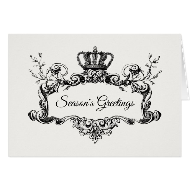 Cartão Coroa Clássica (Frente horizontal)