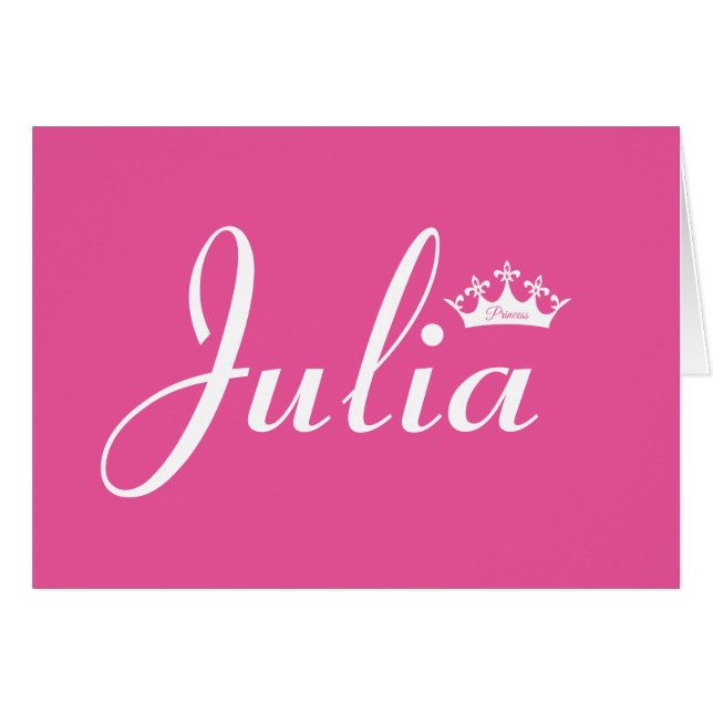 Cartão Coroa da Princesa (Frente Horizontal)