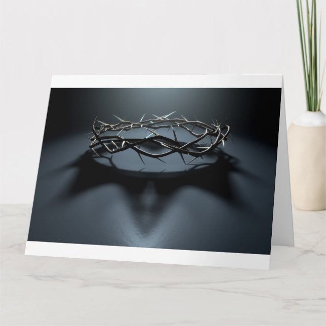 Cartão Coroa De Cornos Com Sombra Real (Frente)