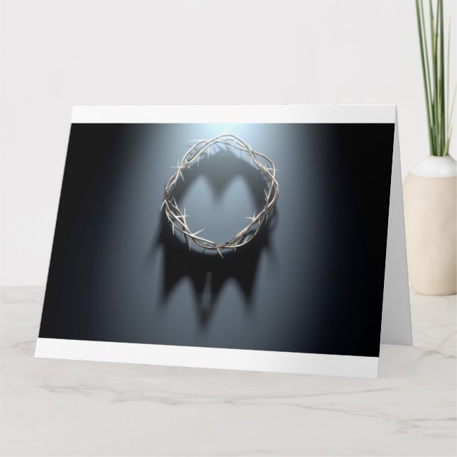 Cartão Coroa De Cornos Com Sombra Real (Frente)
