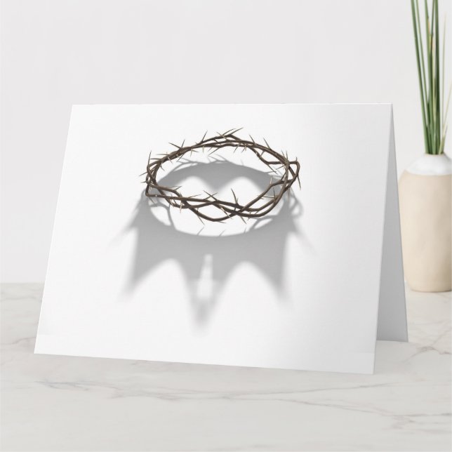 Cartão Coroa De Cornos Com Sombra Real (Frente)