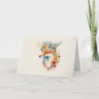 Coroa de Flor de Raposa Aquarela
