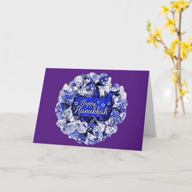 Cartão Coroa de Hanukkah (Flor Amarela)