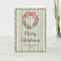 Coroa de Natal com Faixa Verde Personalizada