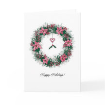 Coroa de Natal de Poinsettia Rosa