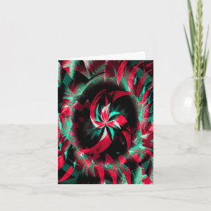 Cartão Coroa de Yule giratória....