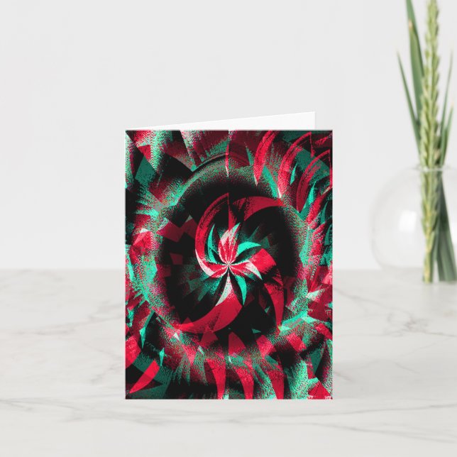 Cartão Coroa de Yule giratória.... (Frente)