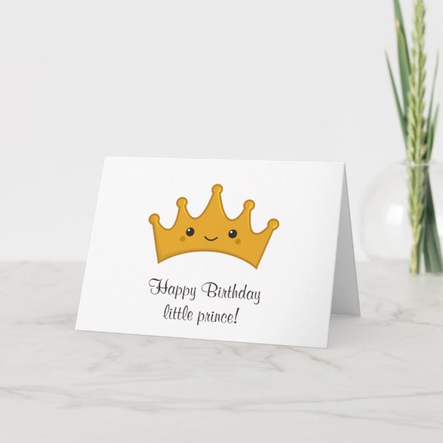 Cartão Coroa Kawaii (Frente)