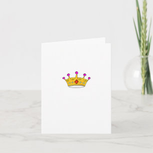 Cartão Coroa, príncipe ou princesa, cartão fofo