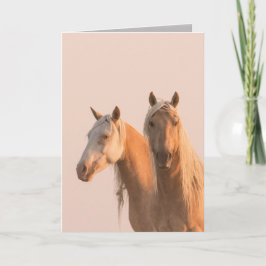 Cartão Corona & Cheyenne no Dawn Wild Horse Greeting Card