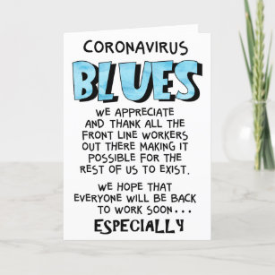 Cartão Coronavírus Blues Obrigados Gratidão Hairdresser