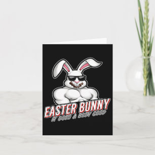 Cartão Corpo de Gymer Engraçado da Páscoa Bunny