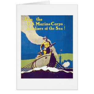 Cartão Corpo do Marines - soldados do mar!