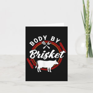 Cartão Corpo por Churrasco Funny Funny Fumador Barbecue P