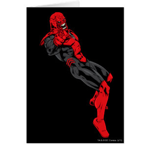 Cartão Corpo vermelho da lanterna - raiva que inclina 1