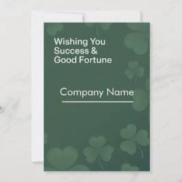 Cartão Corporate St. Patrick’s Day Success & Good Fortune