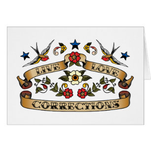Cartão Correções vivas do amor