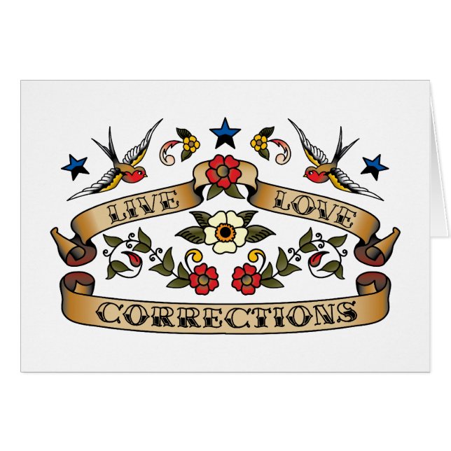 Cartão Correções vivas do amor (Frente Horizontal)