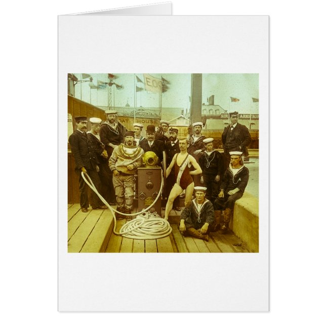 Cartão Corrediça de lanterna mágica naval real da (Frente)