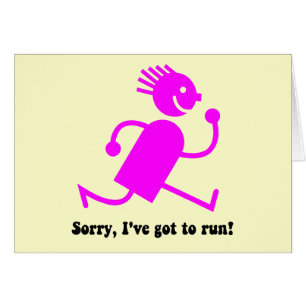 Cartão Corredor engraçado