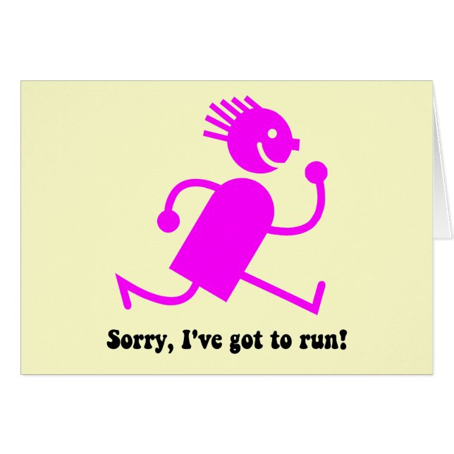 Cartão Corredor engraçado (Frente Horizontal)