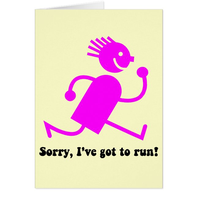 Cartão Corredor engraçado (Frente)