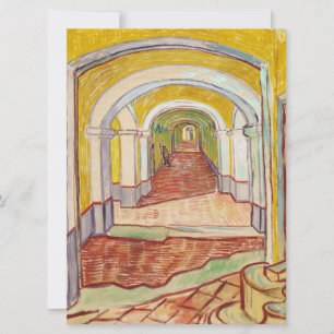 Cartão Corredor no Asilo (por Vincent van Gogh)