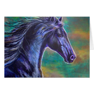 Cartão Corredor preto do garanhão