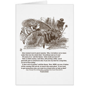 Cartão Corredor vermelho da rainha de Alice a permanecer